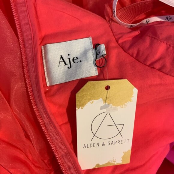 Aje Rouge Pink Joan Puff Sleeve Mini Dress $455, Size 2 | 6 (AUS) - Picture 11 of 11